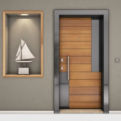 Kroma A1 Çelik Kapı  Antrasit Gri Highgloss / 4279 Laminant (Altınmeşe)