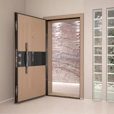 Kroma 610 Çelik Kapı  Cappucino HG / Antrasit Gri Highgloss
