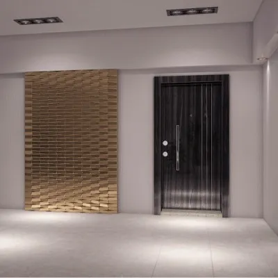 Kroma 606 Steel Door Metallic Blackwood Highgloss