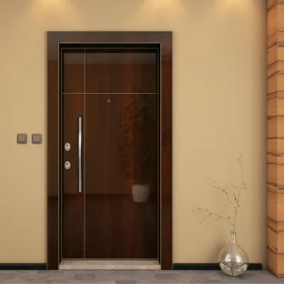 Kroma 607 Steel Door Rose Walnut Highgloss