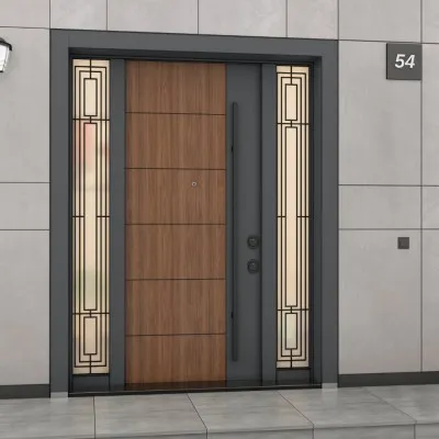 Villa Kapısı V1  4657 Kompakt Laminant / Antrasit Gri Kompakt Laminant