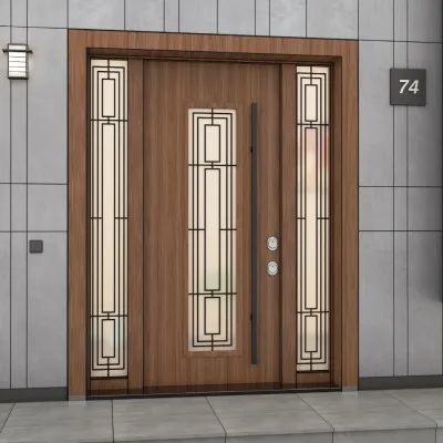 Villa Kapısı Ortası Camlı 4657 Kompakt Laminant