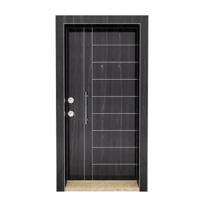 Kroma 603 Steel Door Metallic Blackwood
