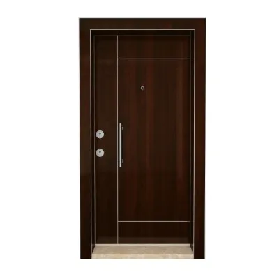 Стальная дверь Kroma 608 Розовый орех глянец